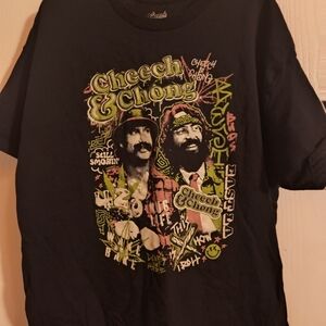 Cheech & Chong Black Graphic T-Shirt